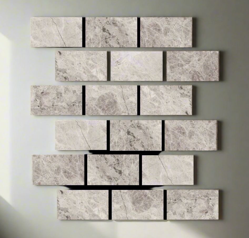 4 X 8 Tundra Gray (Atlantic Gray) Marble Polished Tile-Marble Mosaic-American Tile Depot