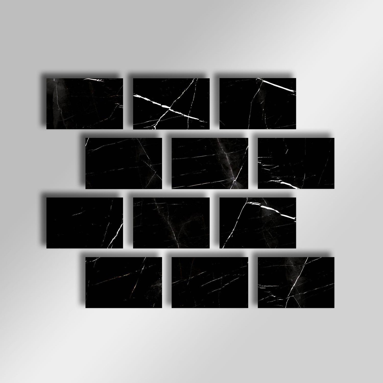 4 X 6 Black Marquina Marble Polished Tile