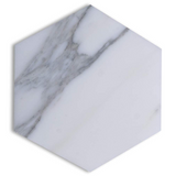 Calacatta Gold Marble Honed 6" Hexagon Tile