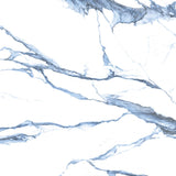 48 X 48 Calacatta Blue Matte Marble Look Porcelain Tile