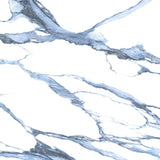 48 X 48 Calacatta Blue Matte Marble Look Porcelain Tile