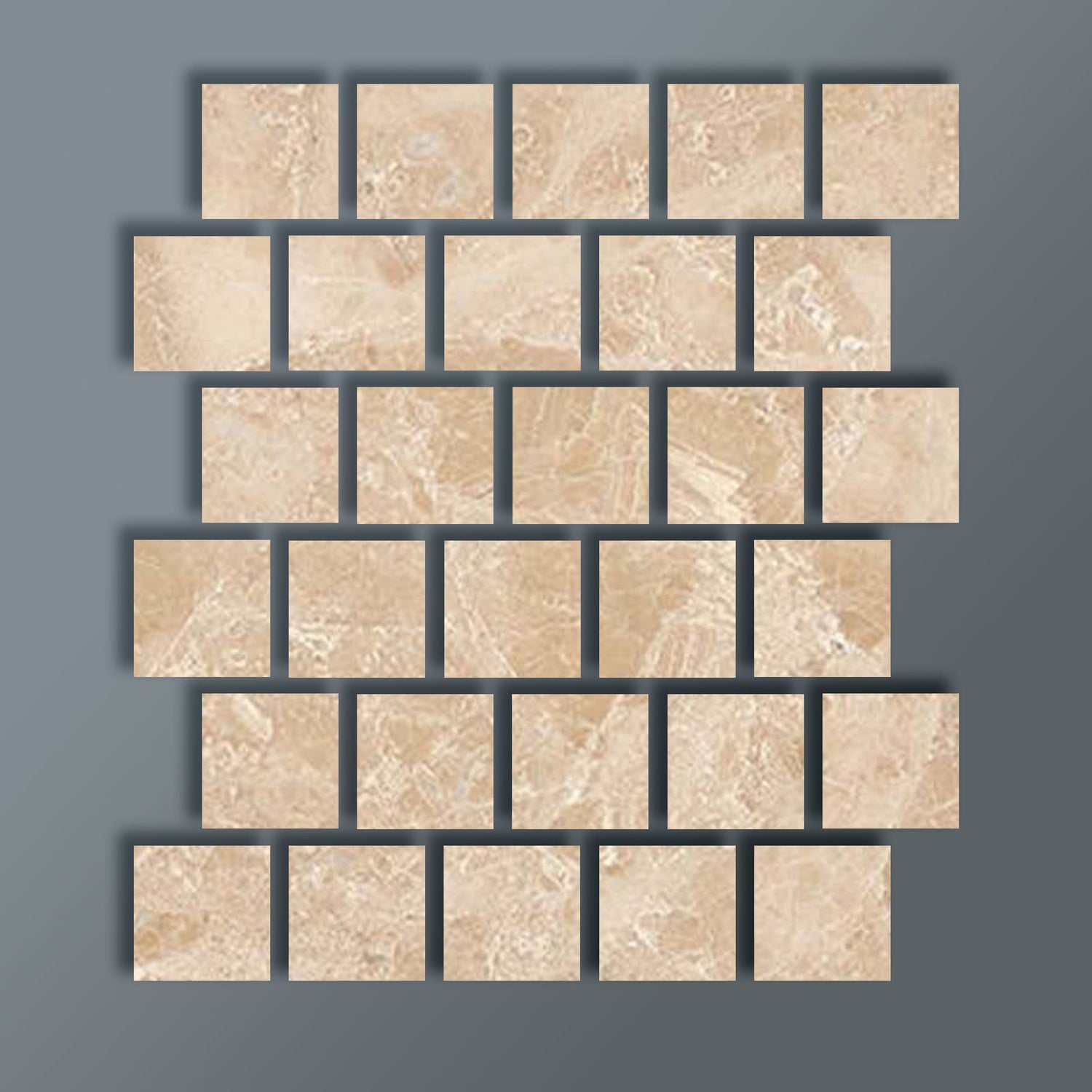 3 X 3 Cappuccino Marble Polished Field Tile