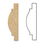 Gold / Yellow Travertine Honed Arch / Baldwin Trim Molding