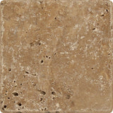 4 X 4 Noce Travertine Filled & Honed Field Tile