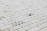 5/8 X 1 1/4 Calacatta Oliva Marble Polished Mini-Brick Mosaic Tile-Marble Mosaic-American Tile Depot