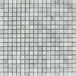 5/8 X 5/8 Bianco Venatino (Bianco Mare) Marble Honed Mosaic Tile-Marble Mosaic-American Tile Depot