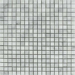 5/8 X 5/8 Bianco Venatino (Bianco Mare) Marble Polished Mosaic Tile-Marble Mosaic-American Tile Depot