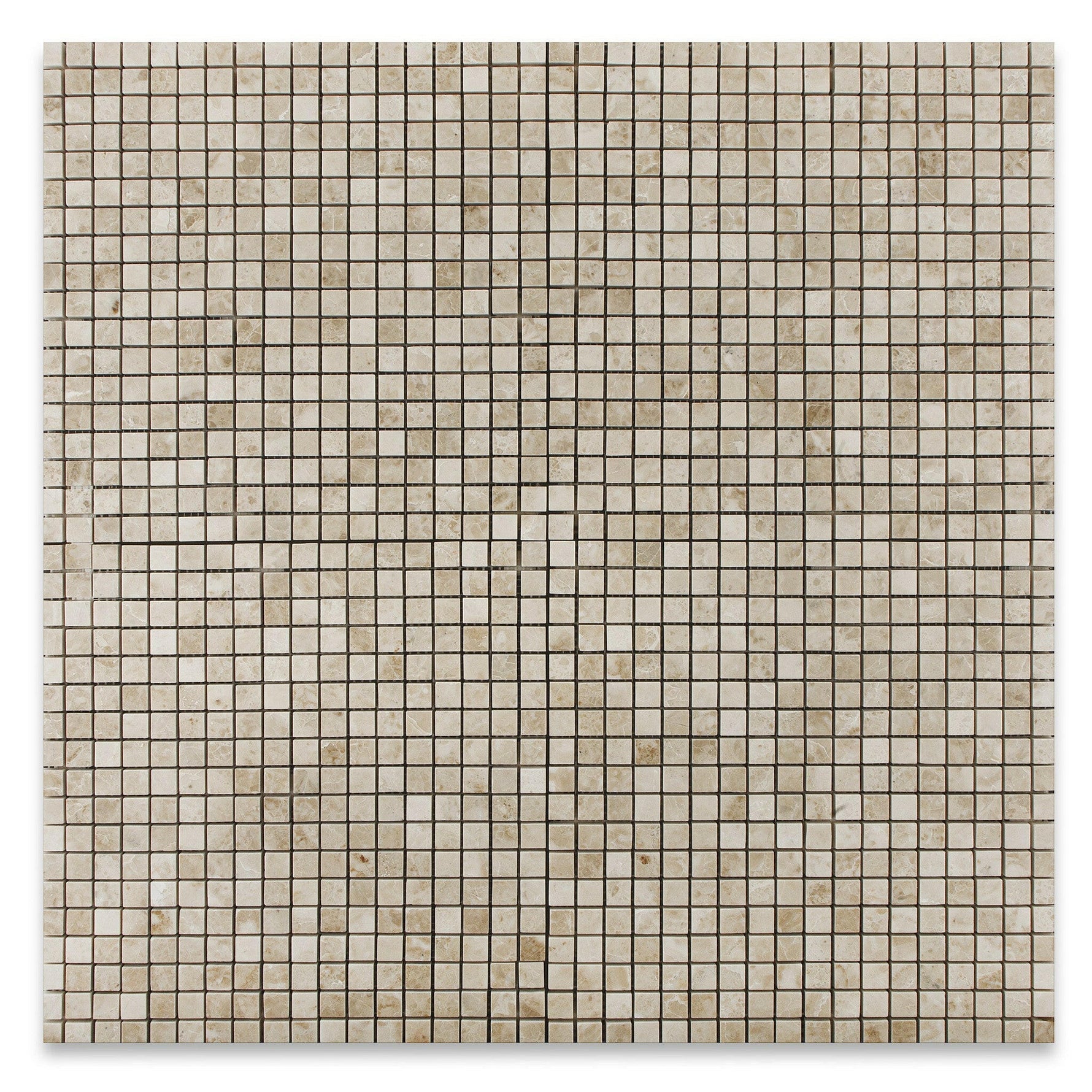 5/8 X 5/8 Cappuccino Marble Polished Mosaic Tile-Marble Mosaic-American Tile Depot