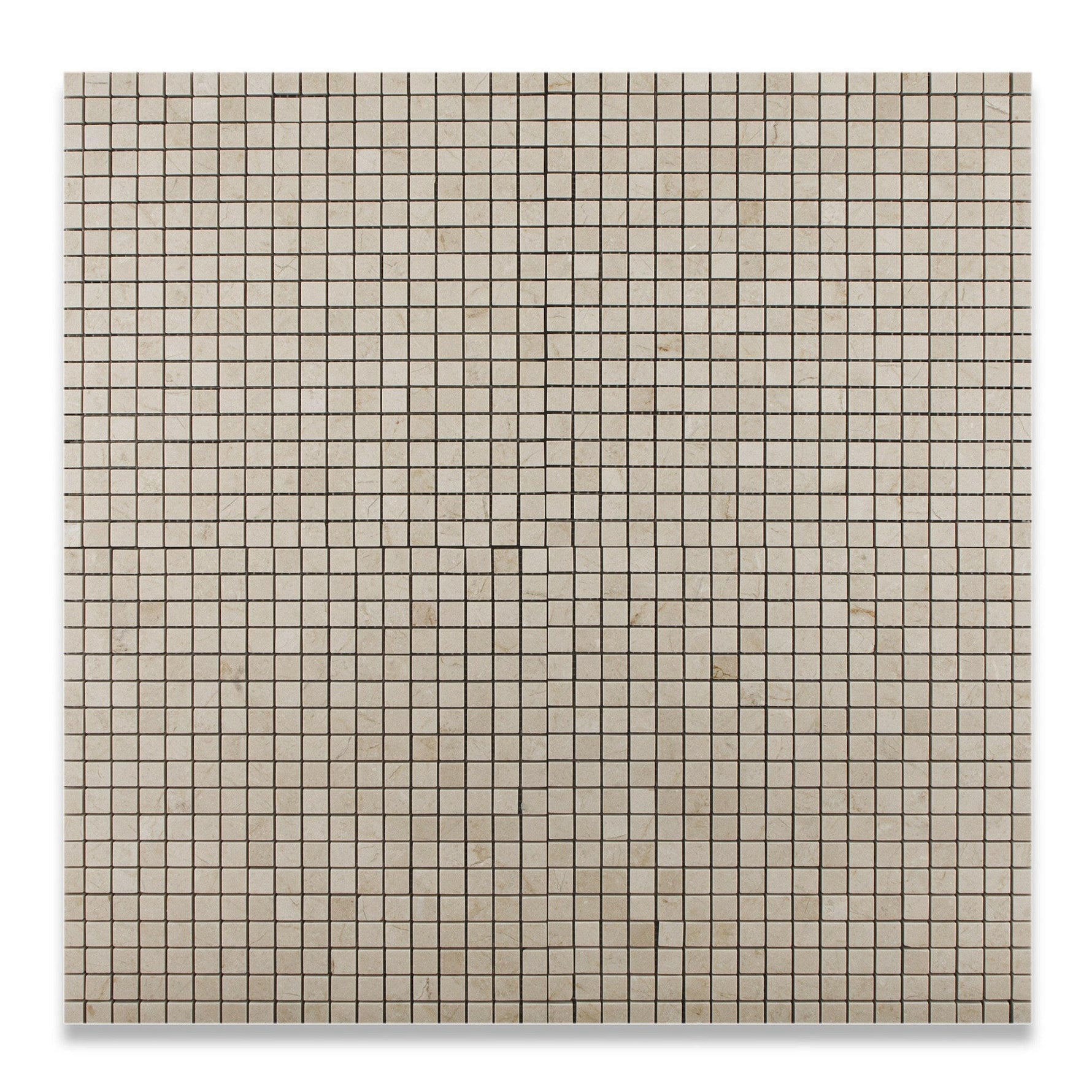 5/8 X 5/8 Crema Marfil Marble Honed Mosaic Tile-Marble Mosaic-American Tile Depot