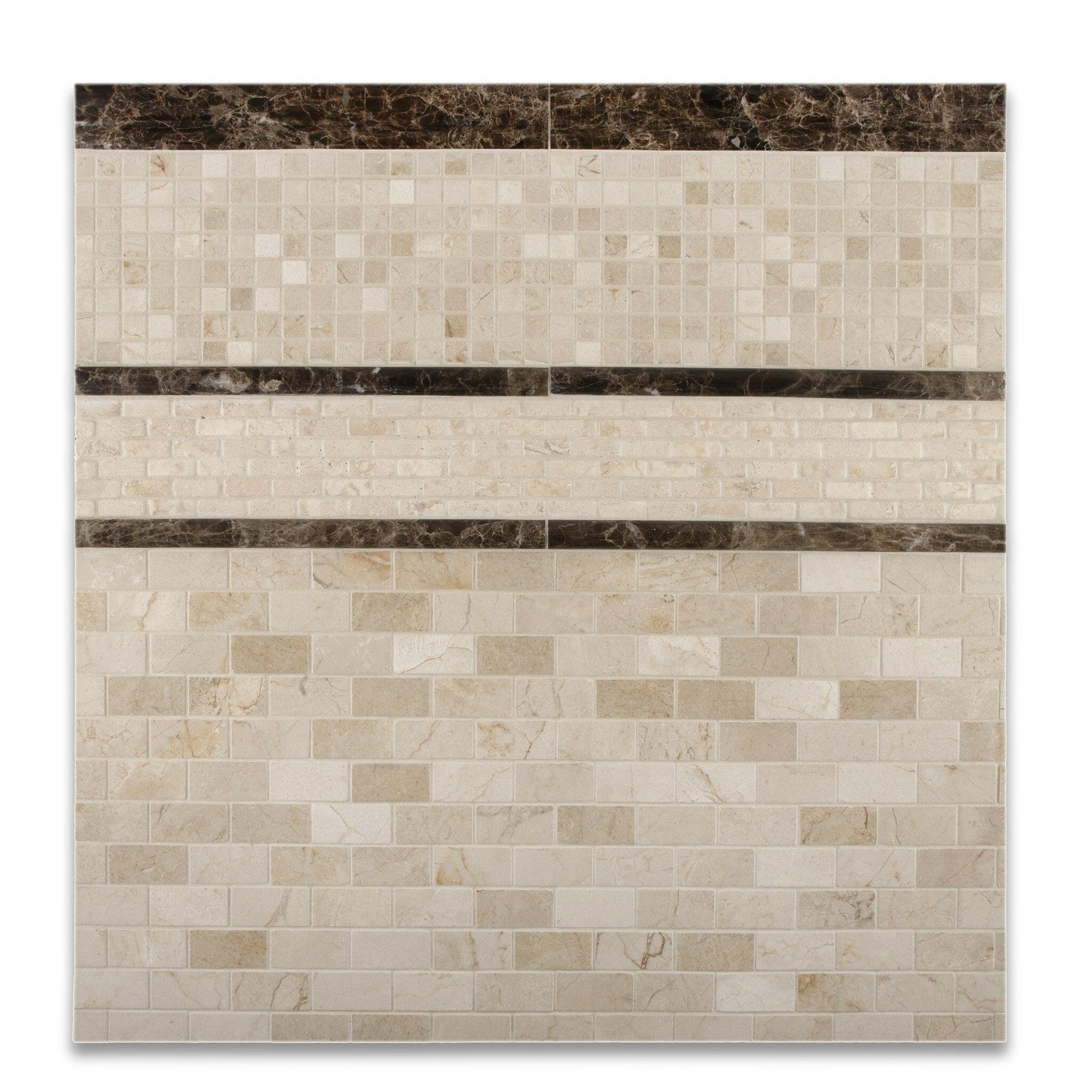 5/8 X 5/8 Crema Marfil Marble Polished Mosaic Tile-Marble Mosaic-American Tile Depot