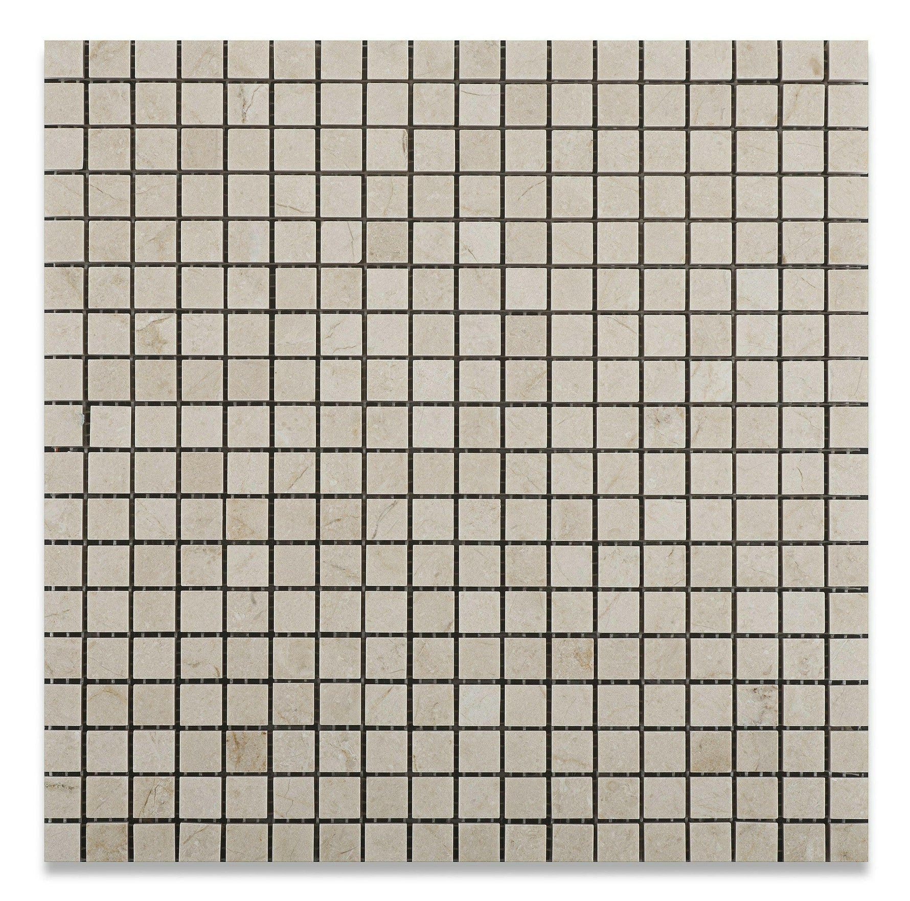 5/8 X 5/8 Crema Marfil Marble Polished Mosaic Tile-Marble Mosaic-American Tile Depot