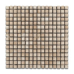 5/8 X 5/8 Durango Cream Travertine Tumbled Mosaic Tile-Travertine Mosaic-American Tile Depot