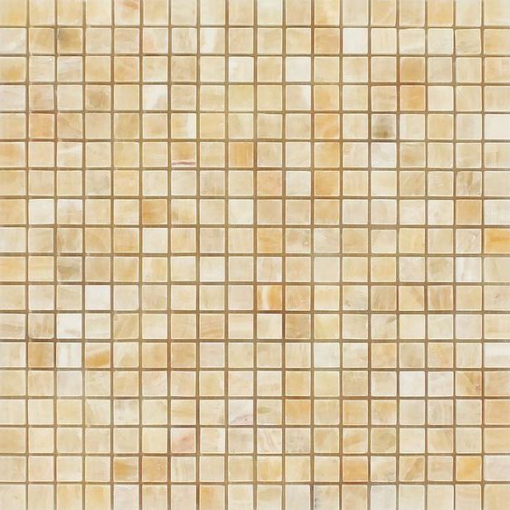 5/8 X 5/8 Honey Onyx Polished Mosaic Tile-Onyx Mosaic-American Tile Depot