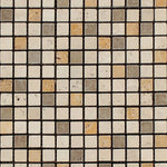 5/8 X 5/8 Mixed Travertine Tumbled Mosaic Tile-Travertine Mosaic-American Tile Depot