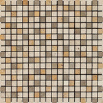 5/8 X 5/8 Mixed Travertine Tumbled Mosaic Tile-Travertine Mosaic-American Tile Depot