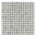 5/8 X 5/8 Oriental White / Asian Statuary Marble Honed Mosaic Tile-Marble Mosaic-American Tile Depot