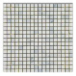 5/8 X 5/8 Oriental White / Asian Statuary Marble Polished Mosaic Tile-Marble Mosaic-American Tile Depot