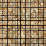 5/8 X 5/8 Scabos Travertine Polished Mosaic Tile-Travertine Mosaic-American Tile Depot