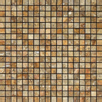 5/8 X 5/8 Scabos Travertine Polished Mosaic Tile-Travertine Mosaic-American Tile Depot