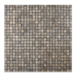 5/8 X 5/8 Silver Travertine Tumbled Mosaic Tile-Travertine Mosaic-American Tile Depot