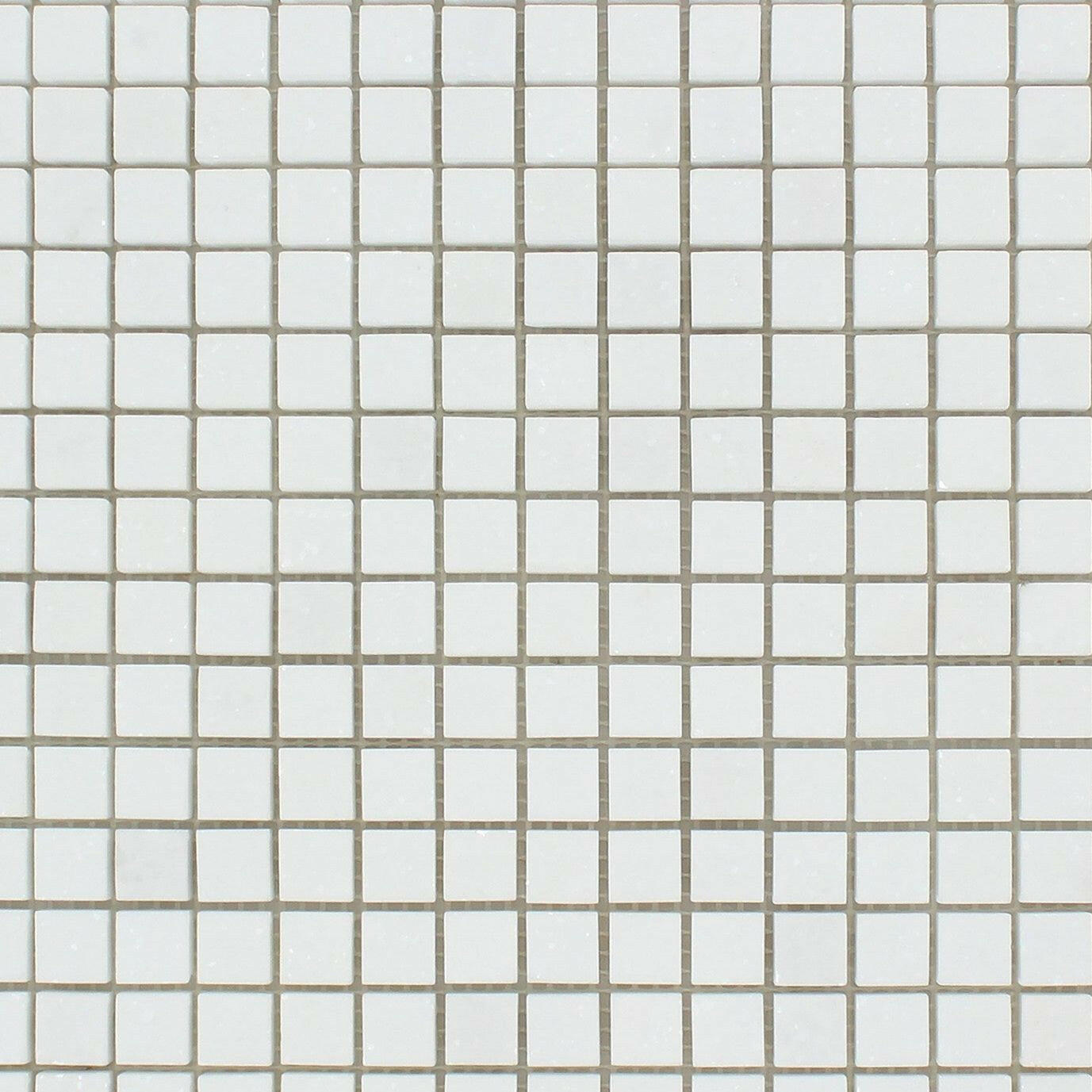 5/8 X 5/8 Thassos White Marble Honed Mosaic Tile-Marble Mosaic-American Tile Depot