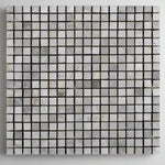 5/8 X 5/8 Tundra Gray (Atlantic Gray) Marble Honed Mosaic Tile-Marble Mosaic-American Tile Depot