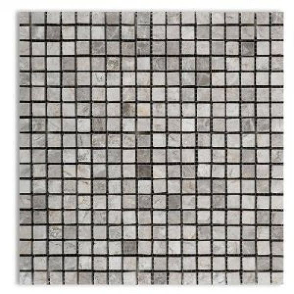 5/8 X 5/8 Tundra Gray (Atlantic Gray) Marble Honed Mosaic Tile-Marble Mosaic-American Tile Depot