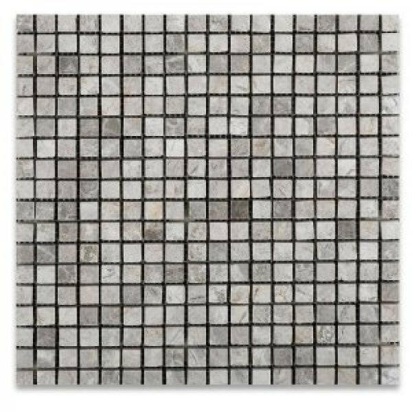 5/8 X 5/8 Tundra Gray (Atlantic Gray) Marble Polished Mosaic Tile-Marble Mosaic-American Tile Depot