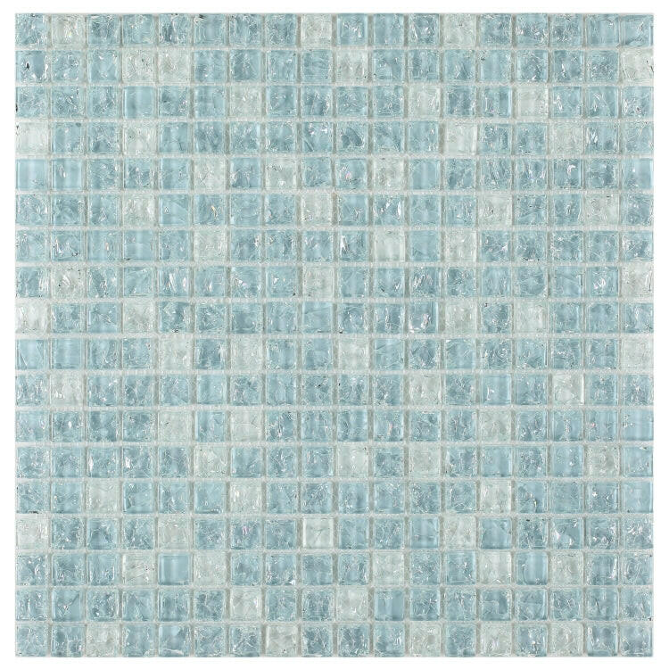 5/8 x 5/8 Iceberg Ocean Mini Square Glass Mosaic Wall Tile-Glass Mosaic-American Tile Depot