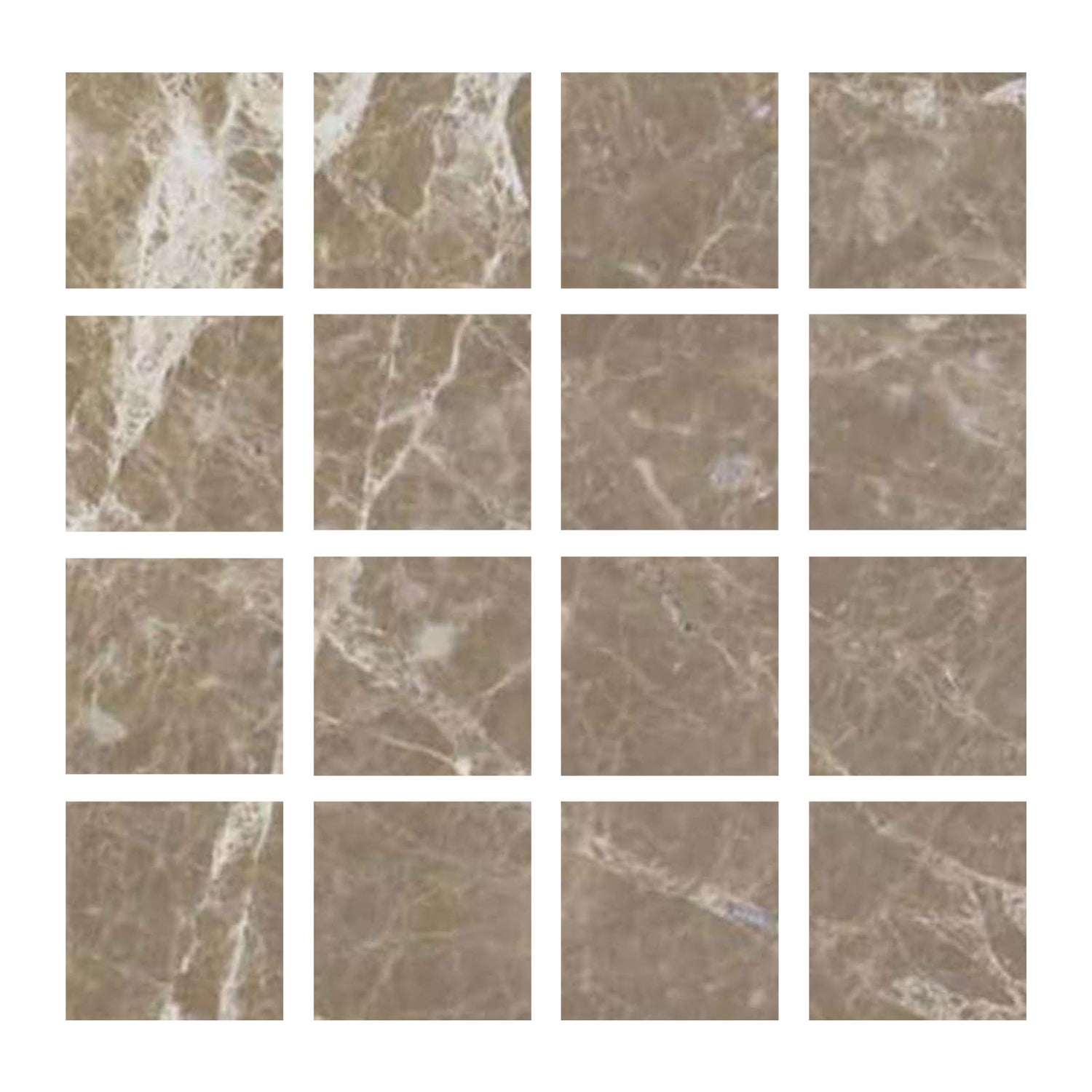 3 X 3 Emperador Light Marble Polished Tile