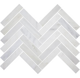 Calacatta Gold Marble Honed 2 X 6 Herringbone Mosaic Tile