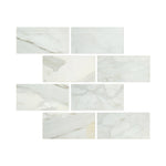 6 X 12 Calacatta Gold Marble Honed Subway Brick Field Tile-Marble Tile-American Tile Depot