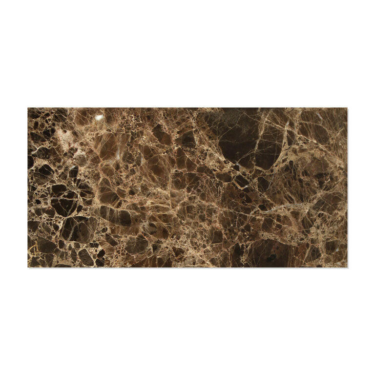 6 X 12 Emperador Dark Marble Polished Subway Brick Field Tile-Marble Tile-American Tile Depot