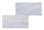 6 X 12 Oriental White / Asian Statuary Marble Honed Subway Brick Field Tile-Marble Tile-American Tile Depot