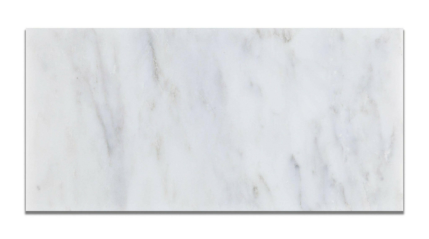 6 X 12 Oriental White / Asian Statuary Marble Honed Subway Brick Field Tile-Marble Tile-American Tile Depot