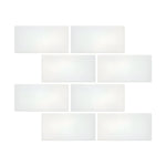 6 X 12 Thassos White Marble Honed Subway Brick Field Tile-Marble Tile-American Tile Depot