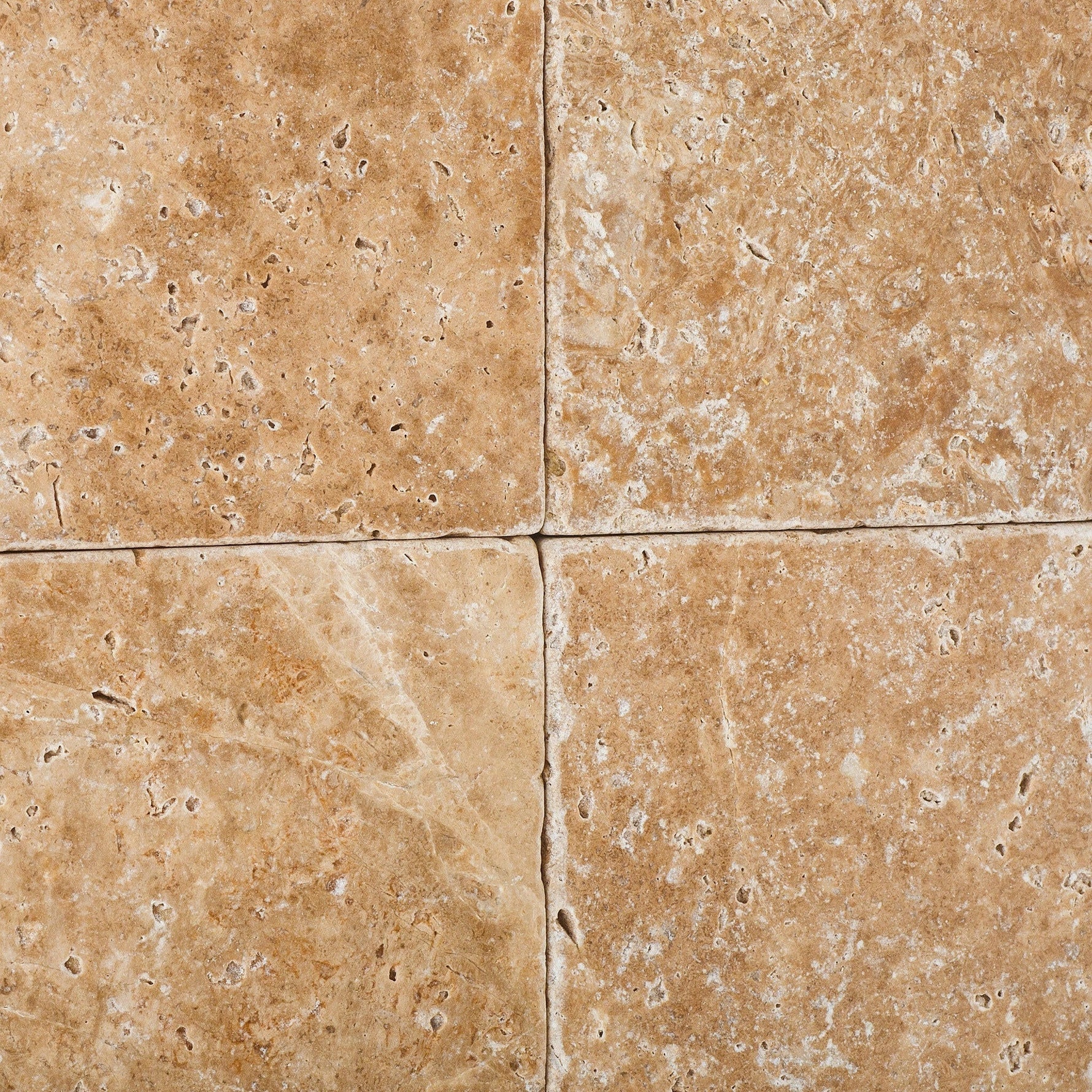 6 X 6 Walnut Travertine Tumbled Field Tile-Travertine Tile-American Tile Depot