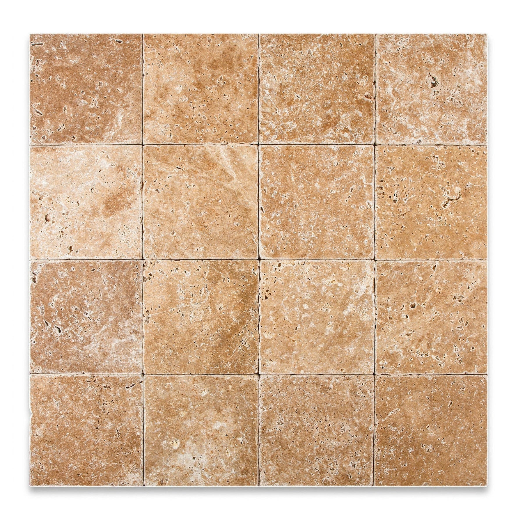 6 X 6 Walnut Travertine Tumbled Field Tile-Travertine Tile-American Tile Depot