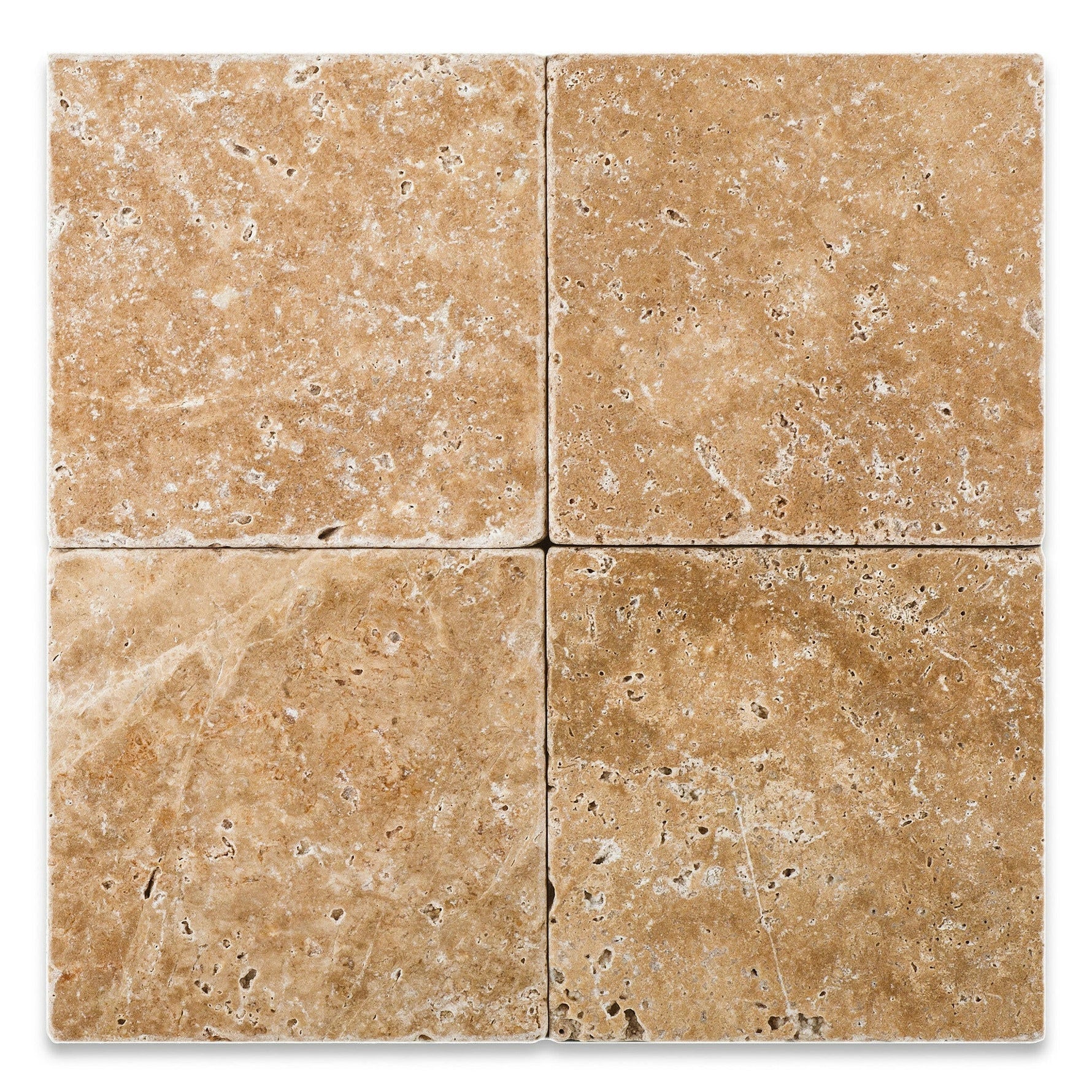 6 X 6 Walnut Travertine Tumbled Field Tile-Travertine Tile-American Tile Depot