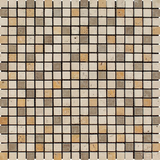 5/8 X 5/8 Mixed Travertine Tumbled Mosaic Tile