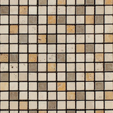 5/8 X 5/8 Mixed Travertine Tumbled Mosaic Tile