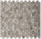 5/8 X 1 Tundra Gray (Atlantic Gray) Marble Split-Faced Mosaic Tile