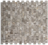 5/8 X 1 Tundra Gray (Atlantic Gray) Marble Split-Faced Mosaic Tile