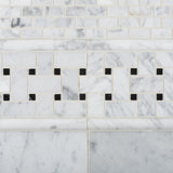 Carrara White Marble Honed Baby Brick Mosaic Tile