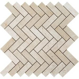 Crema Marfil Marble Honed 1 x 3 Herringbone Mosaic Tile