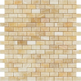 5/8 X 1 1/4 Honey Onyx Polished Baby Brick Mosaic Tile