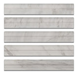 Bianco Venatino (Bianco Mare) Marble Honed OG-1 Chair Rail Molding Trim