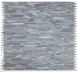 Horizon Sunset Rain Lake Glossy Linear Glass Mosaic Wall Tile
