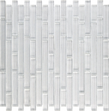 Horizon Sunrise Silver White Linear Glass Mosaic Wall Tile