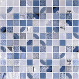 1 x 1 Phoenix Malla Athos Polished Square Glass Mosaic Tile